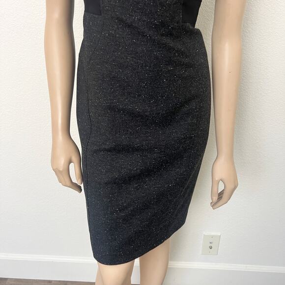 [Halogen] Charcoal Gray Wool Tweed Sheath Dress Knee Length Workwear Office Sz 6 - Picture 6 of 10